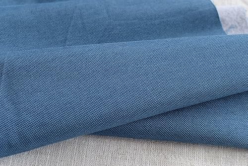 The Yard - Tela de tapicería gruesa para funda de sofá y silla retapizadora, material de tela tipo lino sintético por yarda (azul mediterráneo, 1 disponible en Yaxa Peru
