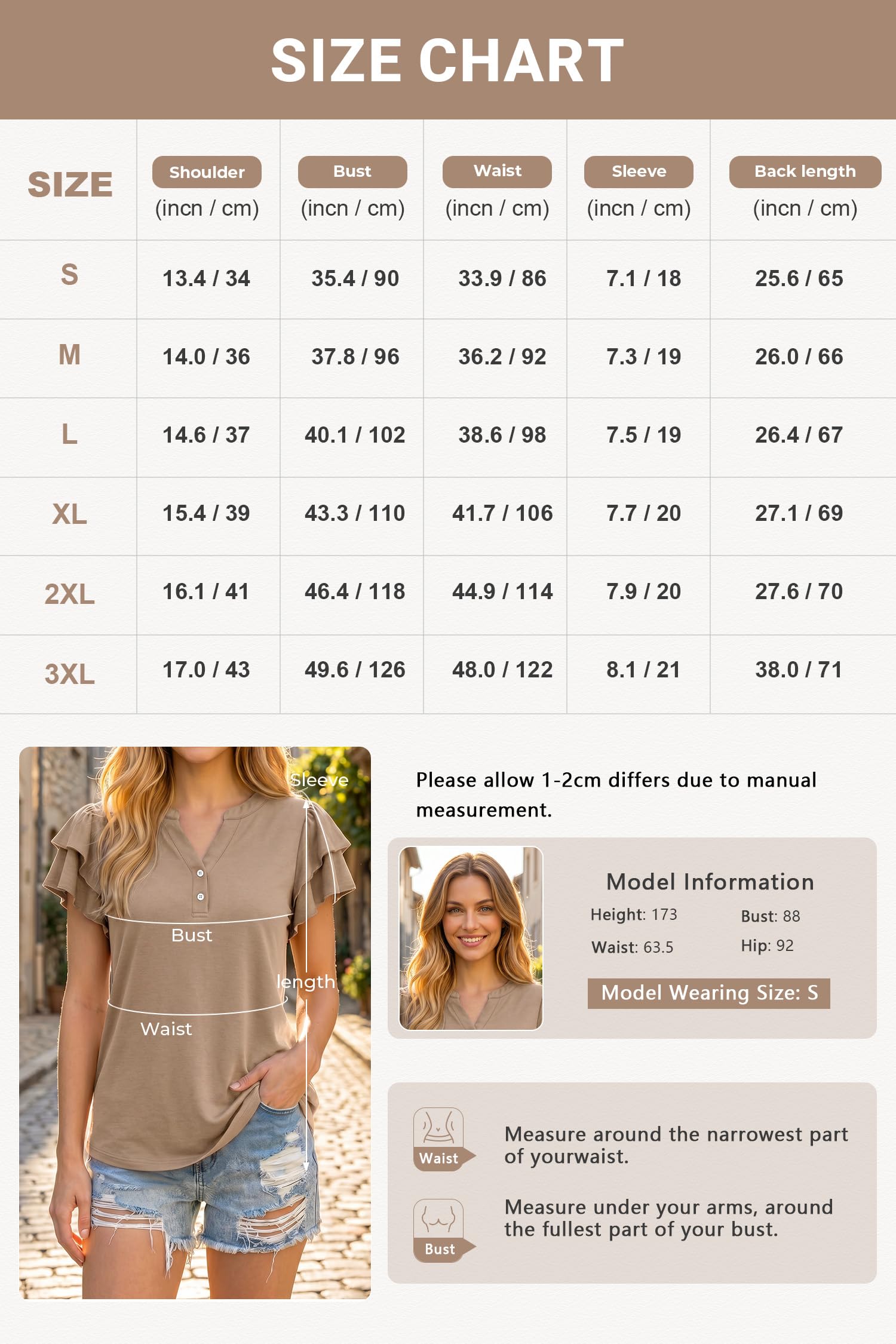 Enmain Camiseta Mujer Verano Casual Blusas Manga Corta con Volantes y Cuello en V Elegantes Negocios Tops