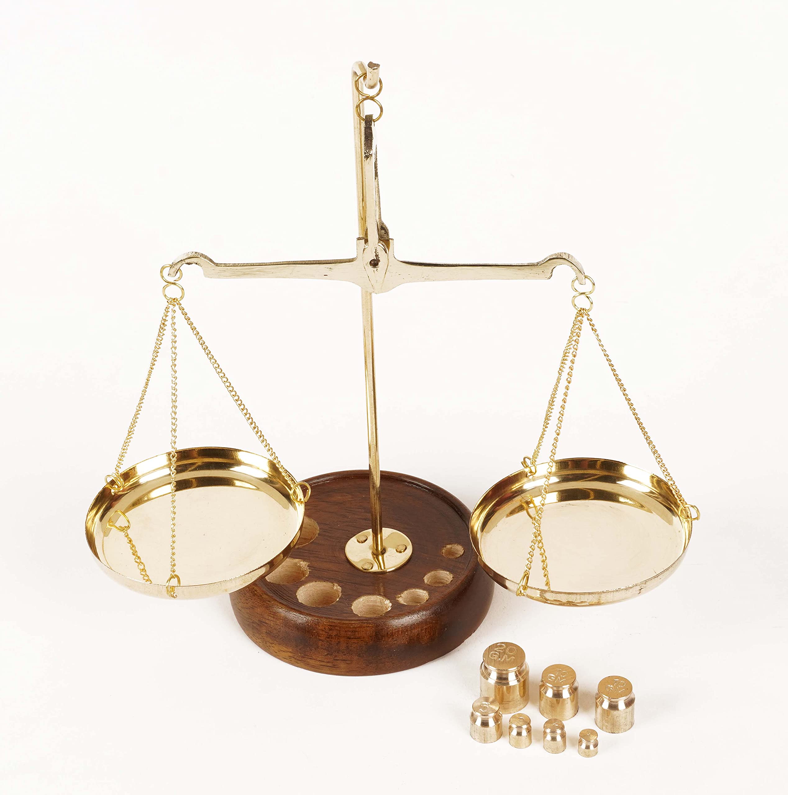 IBA Indianbeautifulart Apothecary Scale Vintage Collectible Brass Weight Scale Home Decor Antique Weight Balancing Scale Taraju - Image 4