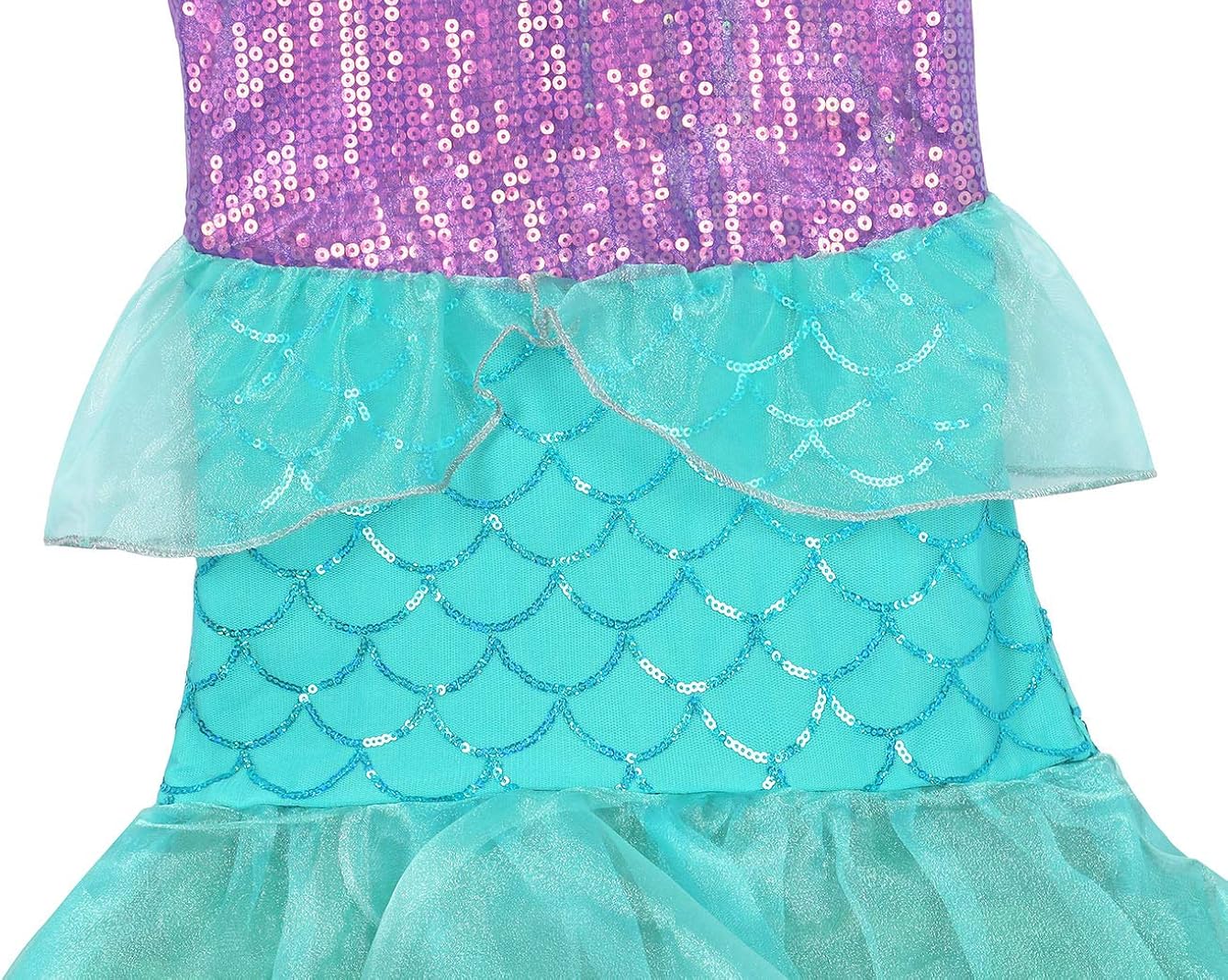 Miniatura 5 de AmzBarley Little Girls Mermaid Costume Dress Up Halloween Fancy Party Cosplay Princess Mermaid Outfit Dress