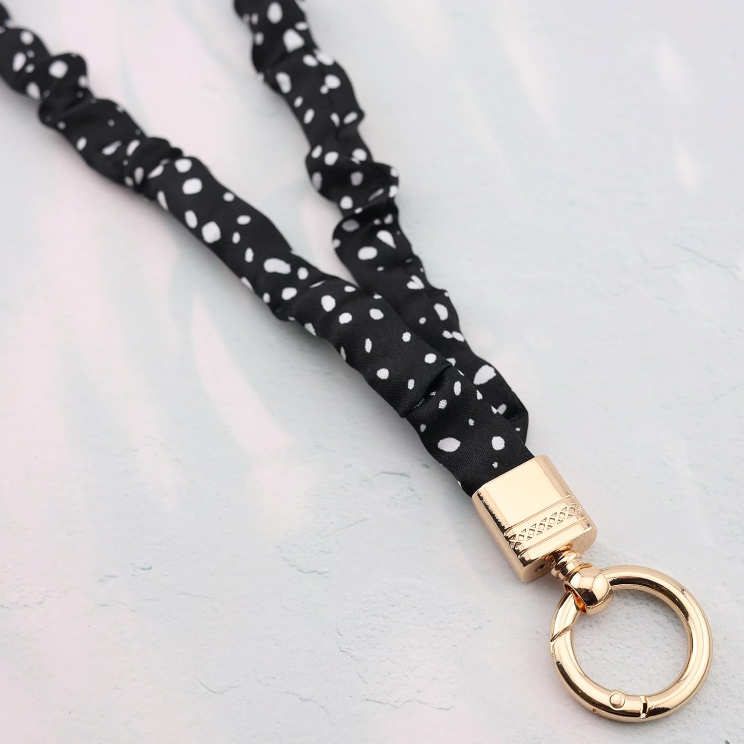 Teacher Scrunchie Lanyard for ID Badge, Thin Stretchy Elastic Neck Keychain, Cute Hands Free Accessory for School - Image 2