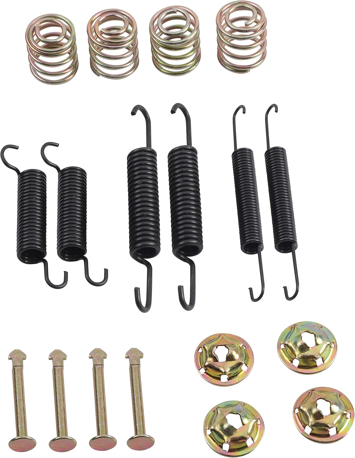 Roykaw EZGO Brake Shoes Pads and Spring Kit Compatible with1996-Up TXT/ST350/Workhorse and Yamaha 1993-Up G14, G16, G19-G22 Golf Cart Models Replaces # 27943G01, 70794G01, 70795G01