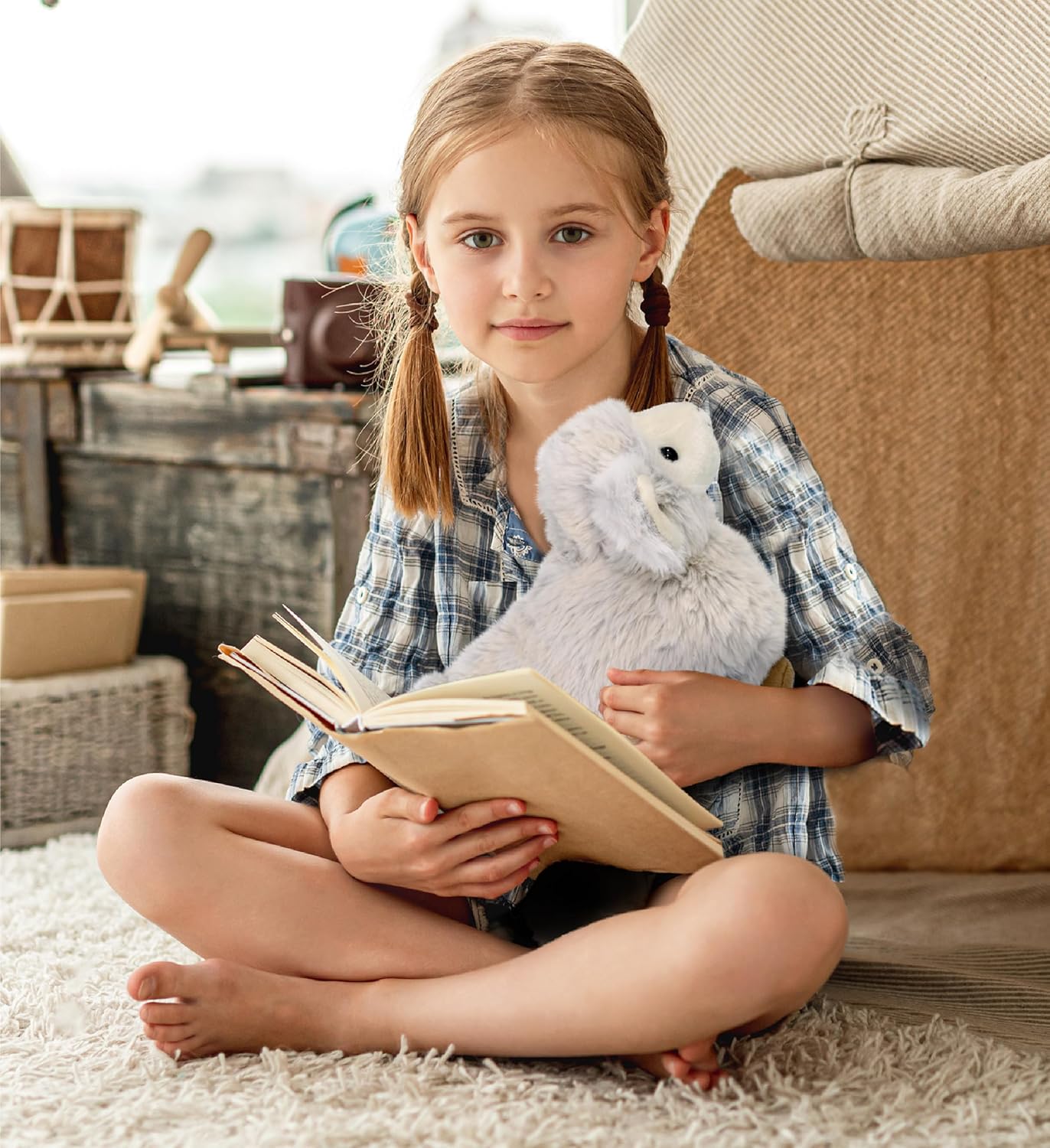 DolliBu White Sheep Stuffed Animal - Super Soft Stuffed Sheep Plush Toy for Girls and Boys, Cute and Cuddly Toy Sheep, Realistic Farm Stuffed Animal Sheep Gift for Kids and Adults - 11.5 Inches