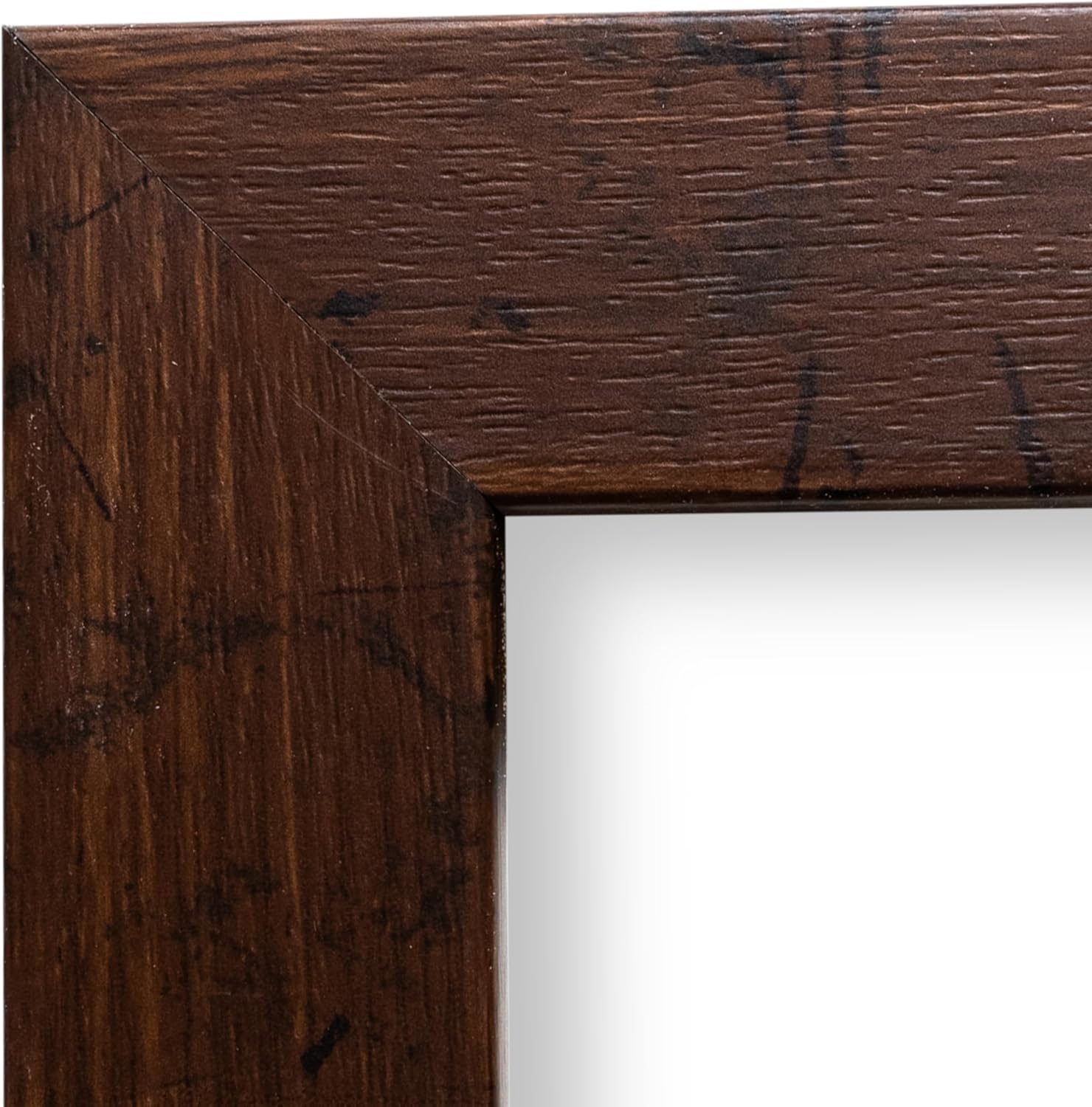 Distressed Mohagany 14x18 Puzzle Frame 1.25" Inch Wide - Handmade American Picture Frames with Preinstalled Hangers and UV Blocking Plexiglass, 14x18 Frame