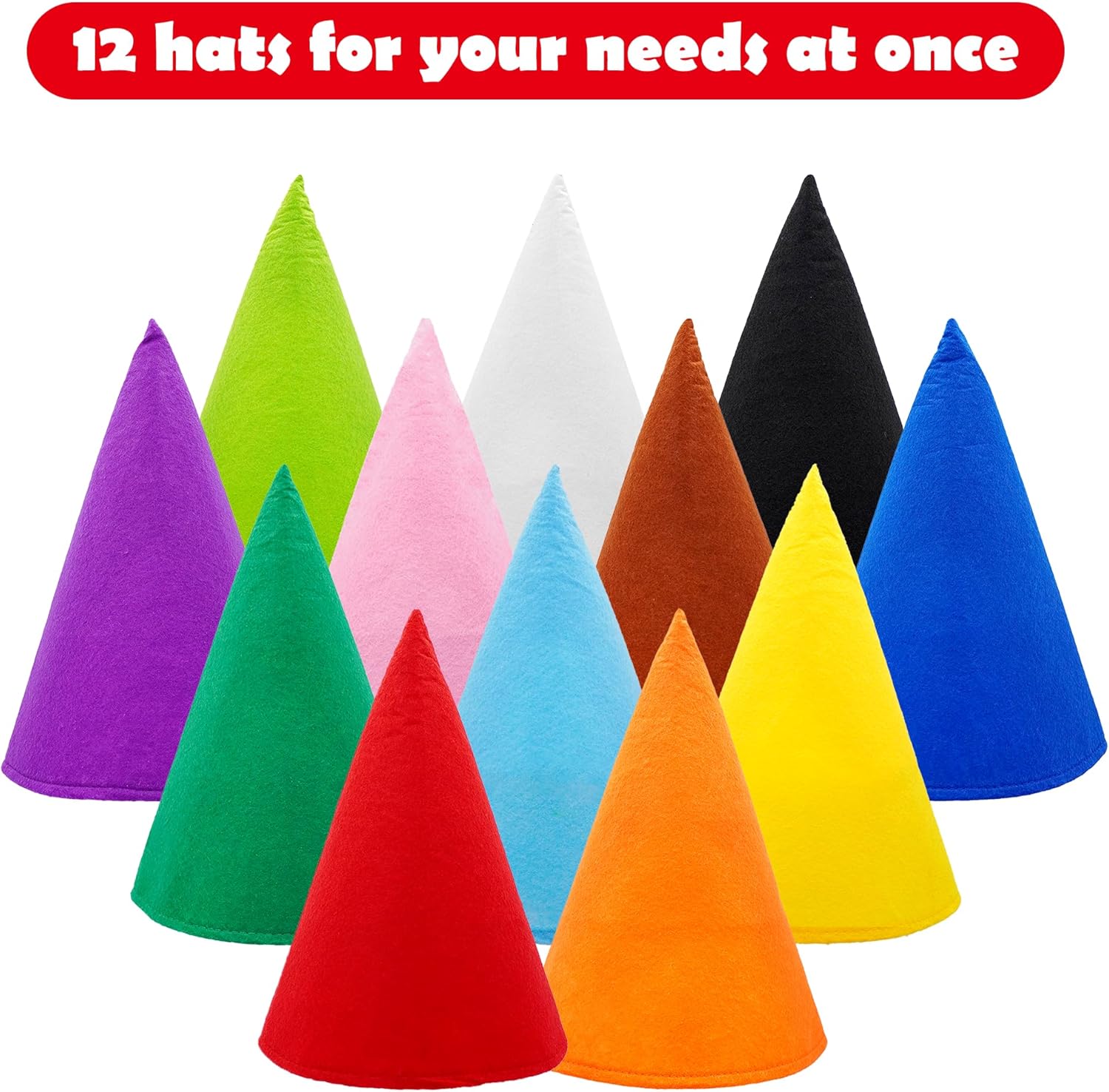12 Pcs Large Gnome Hats for Halloween Christmas Costumes Felt Dwarf Hats Elf Hat Party Decorations - Image 4
