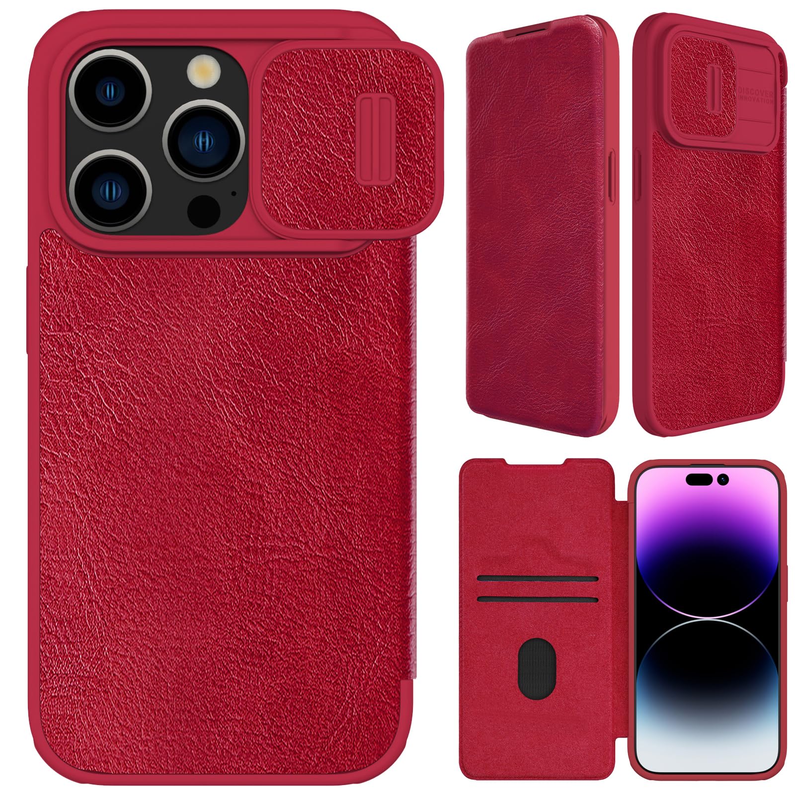 Custodia a portafoglio in pelle floreale per iPhone 16 15 14 13