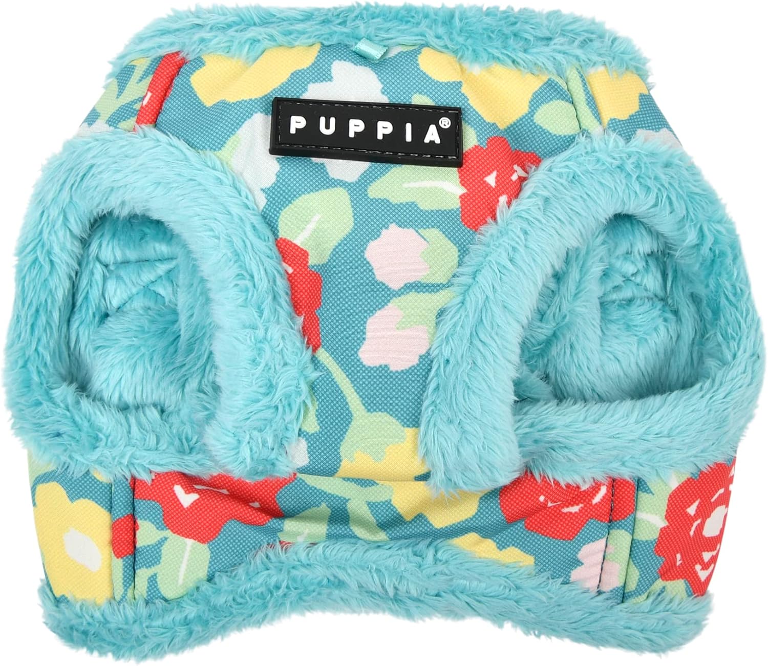 Puppia Ren Vest Dog Harness Step-in Warm Winter Flower Pattern for Small and Medium Dog, Pink, Medium