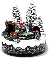 Vista 7 de allgala Casa de Navidad de Polirresina Artesanal Decoración Coleccionable Figura de Casa de Edificio con USB y Batería Fuente de Alimentación Dual