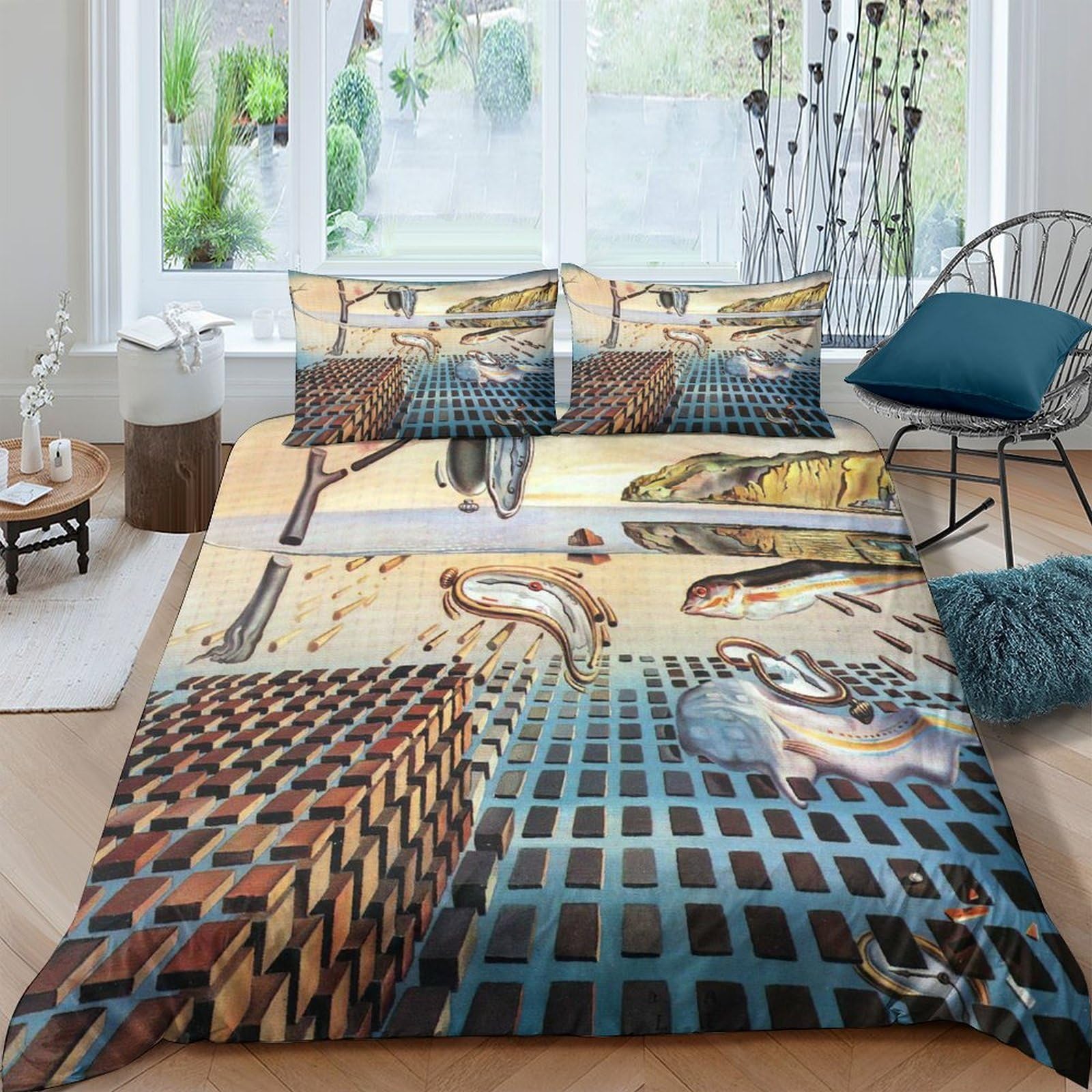 Ctjqhvkz Style-8 3D Printed Urban Skyline Fitted Sheet Microfiber Artistic Cityscape Bed Cover For Bedroom Guest Room Modern Decor Single（135X200cm）
