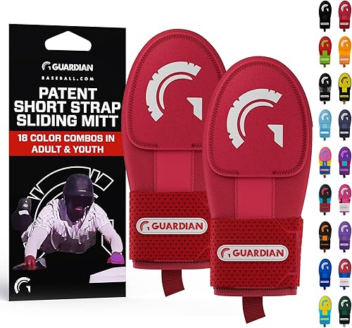 Miniatura 9 de Guardian Baseball Guante deslizante - Tallas para jóvenes y adultos - Protector deslizante de sóftbol - Protector de mano de béisbol - Correa de