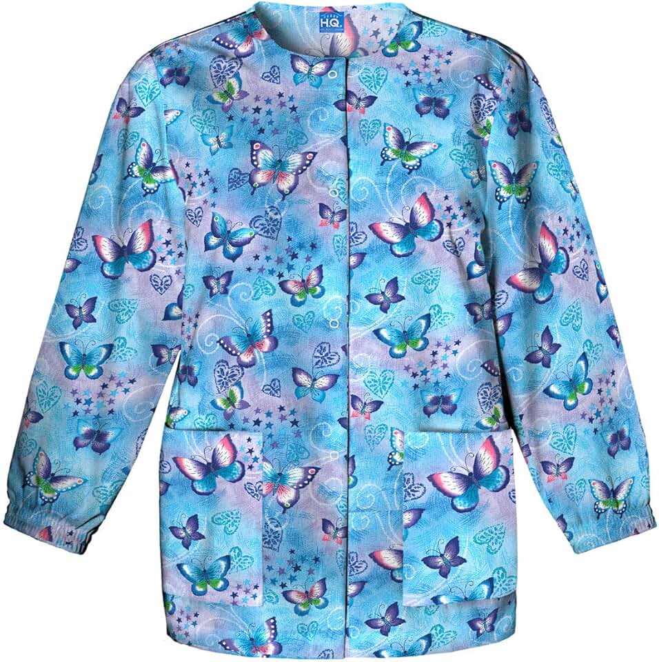print scrub jackets