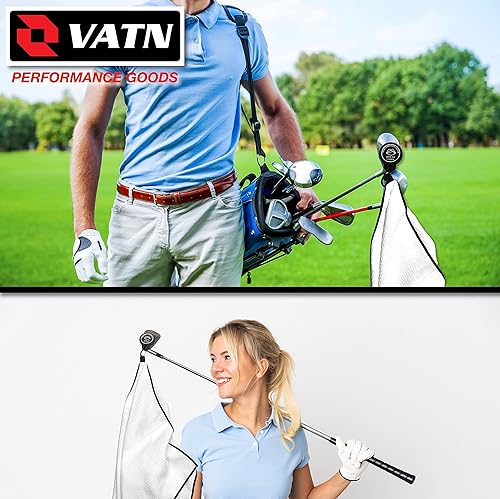 Miniatura 4 de Toalla magnética, 20 pulgadas, toalla de golf de microfibra de palma negra, gofre, fuerte imán para sujetar a carritos de golf o palos (palma -