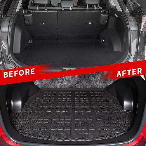 Miniatura 2 de Xipoo Revestimiento de carga compatible con Toyota RAV4 2019-2023, alfombrilla de piso de repuesto para Toyota RAV4 2019 2020 2021 2022 2023