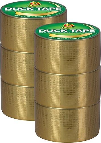 Miniatura 18 de Duck Brand 280621 Cinta adhesiva de color metálico, cromada, 1.88 pulgadas x 10 yardas, rollo individual, 1.88 pulgadas x 10 yardas Cromado Metálico