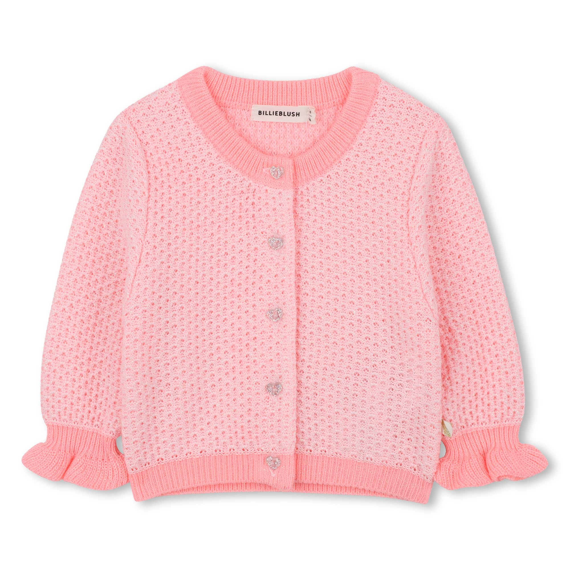 Billieblush Sweter dziewczęcy typu kardigan, U21435, Brzoskwinia, 12 Miesięcy