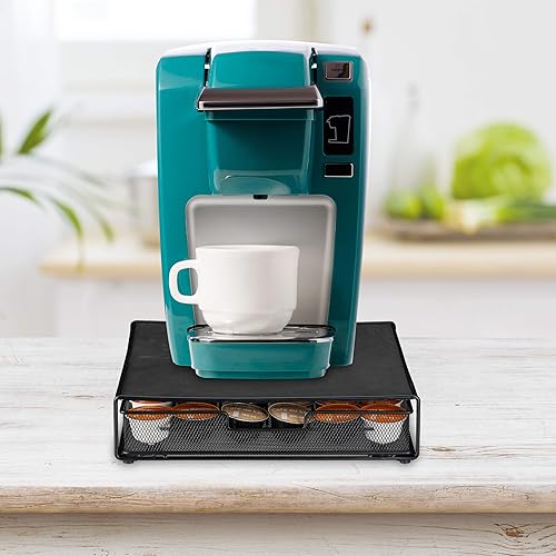 Miniatura 2 de 10028956_46 - Soporte para 36 Dolce Gusto Café, Cajón de Cápsula Antideslizante Metal, Alto x Ancho x Profundidad 3.1 x 13.2 x 12.6 in, Negro, Acero