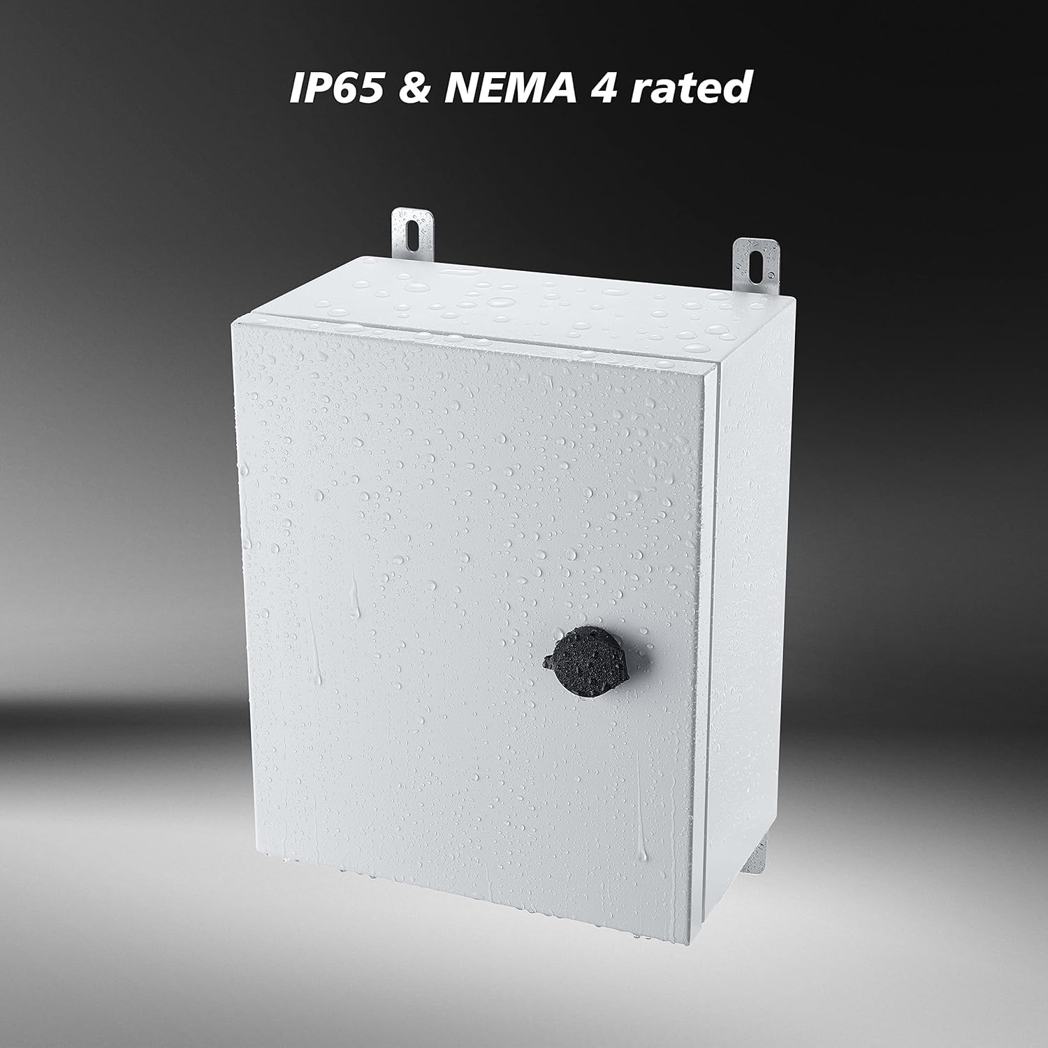 IP65 Weatherproof Metal Box Wall-Mounted Electronic Equipment Enclosure Box with Mounting Plate and Wall Bracket (12'' x 10'' x 6'')