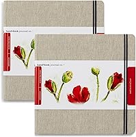 Vista 1 de Handbook Journal Co. - Cuaderno de bocetos de acuarela para artistas, cuadrado de 8.25 x 8.25 pulgadas (paquete de 2), 95 libras/200 GSM, tapa dura
