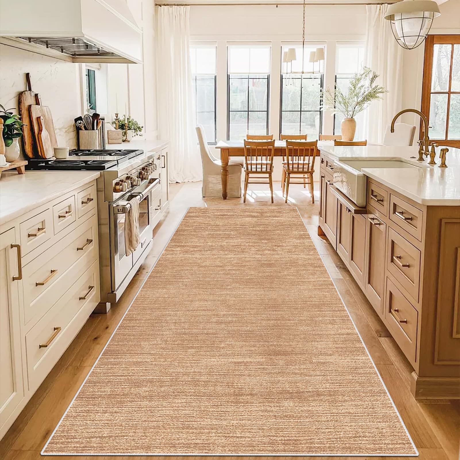 Wawfong Brown Long Hallway Runner Rug Non Slip Washable Kitchen Rug Hall Runner 70 X 300 Cm Heavy Duty Carpet Runner Narrow Corridor Rugs Floor Mat For Entryway Laundry Room Hallways Kitchen