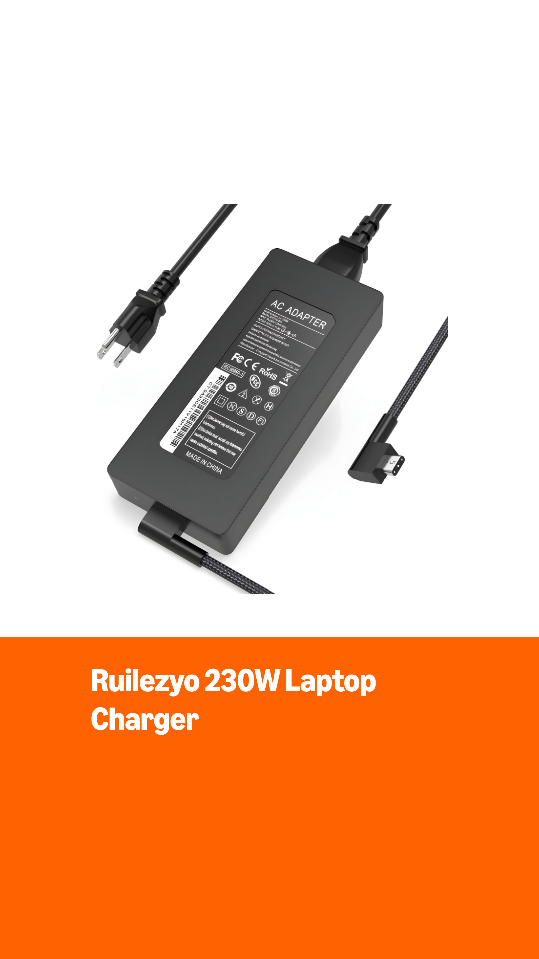 Amazon.com: Ruilezyo 230W Laptop Charger Compatible with Razer