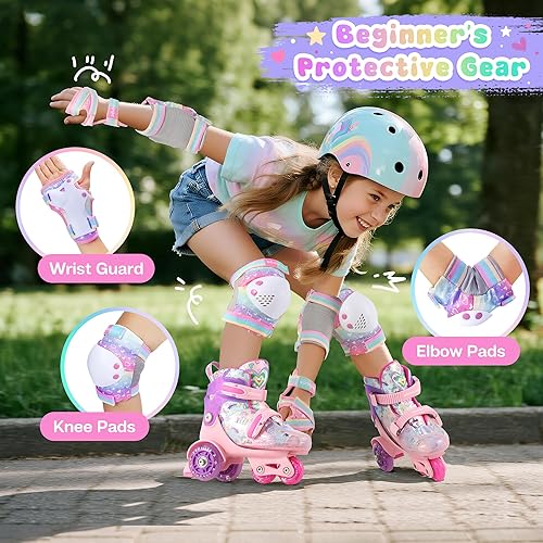 Miniatura 2 de Rodilleras para niños – Juego de rodilleras y coderas para niños pequeños de 3 a 12 años, equipo de protección para niños, patineta, bicicleta, Arco