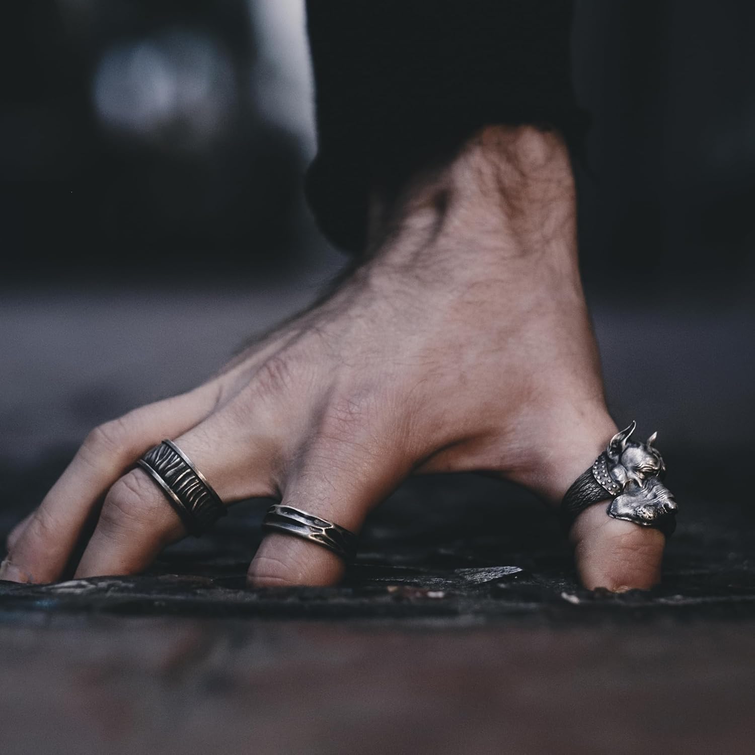 BySilverStone - Drapery Handmade Sterling Silver Men Band Ring, Wrinkled Wedding Bands, Dainty Ring, Engagement Jewelry, Memorial Gift Jewelry, Minimalist Rings - Image 6