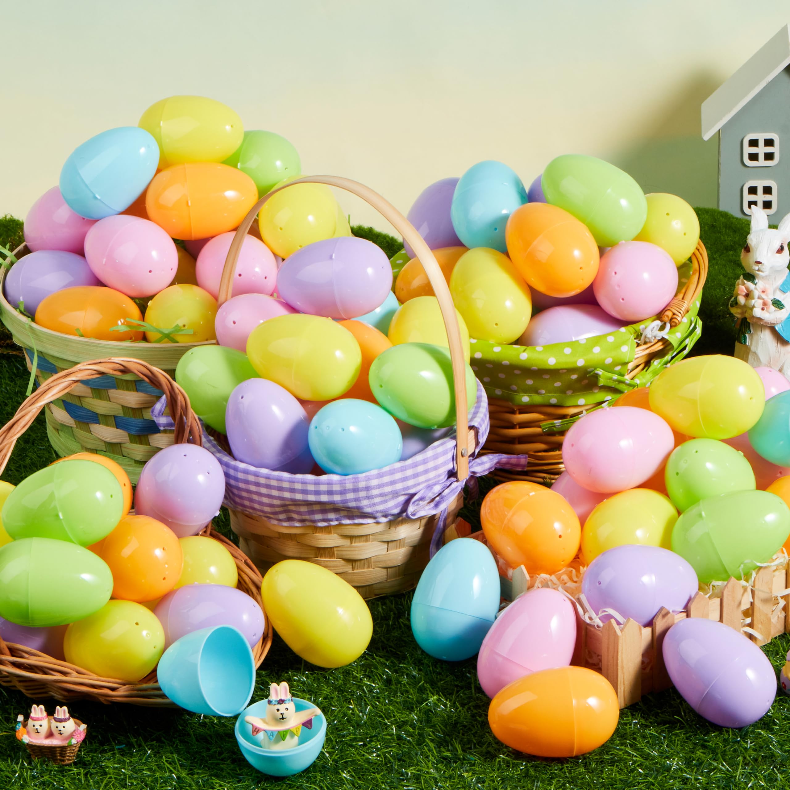Easter Ears JOYIN 50-Pack Pastel - 3.15 Inch Large Plastic Fillable