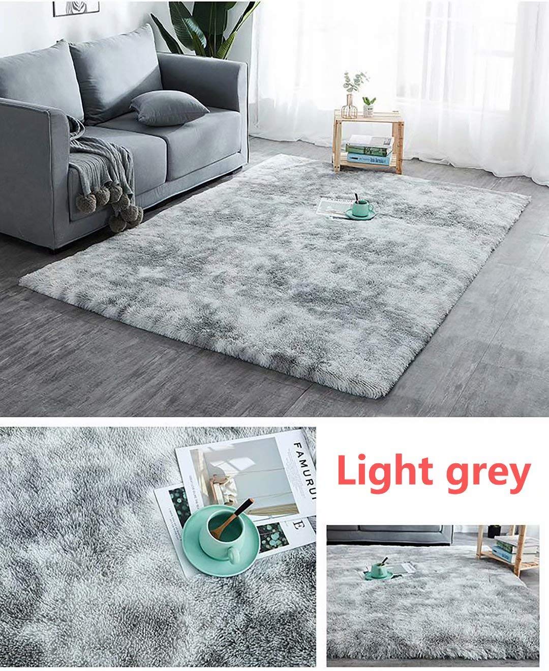 Tapis Carved Puffy 160x210 Cm Gris Mix - Qualité Supérieure - Polypropylène - Neuf