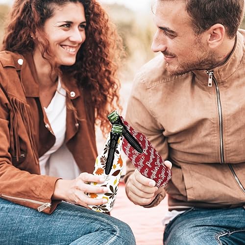 Miniatura 5 de Whaline 6 unidades de enfriadores de botellas de cerveza de Acción de Gracias, fundas de neopreno, hojas de otoño, calabaza, termoenfriadores con