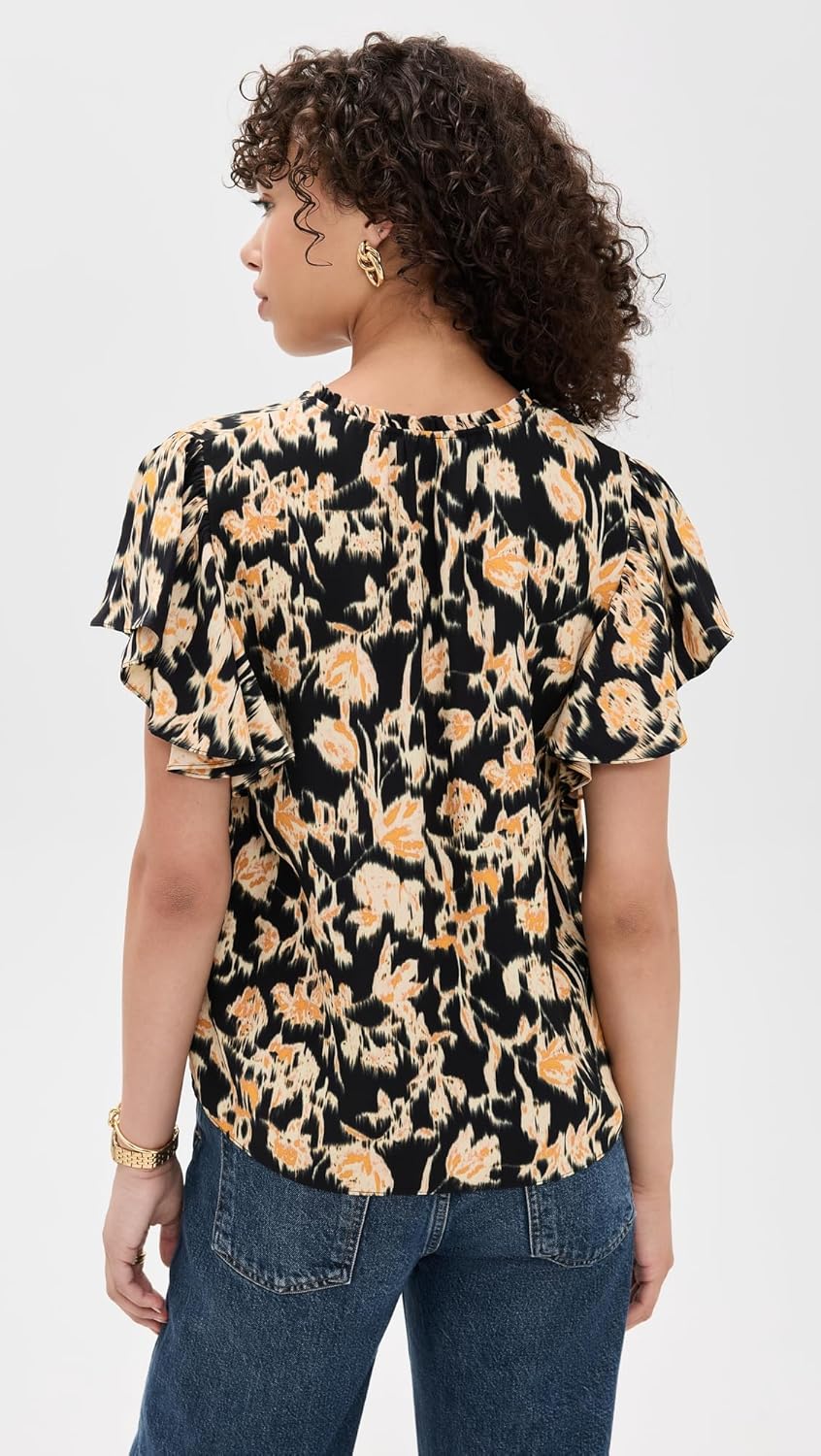 Ulla Johnson Women's Perline Flutter Sleeve Blouse - Image 3