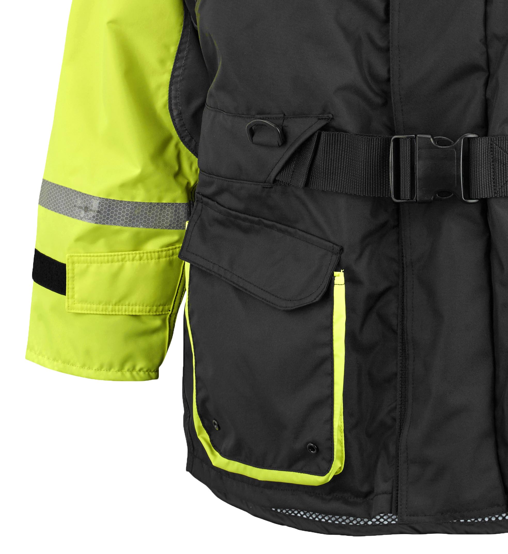 Fladen Rescue System – Noir et jaune Veste de flottaison – Marine flottabilité et protection thermique – en 393 Certifié, noir/jaune