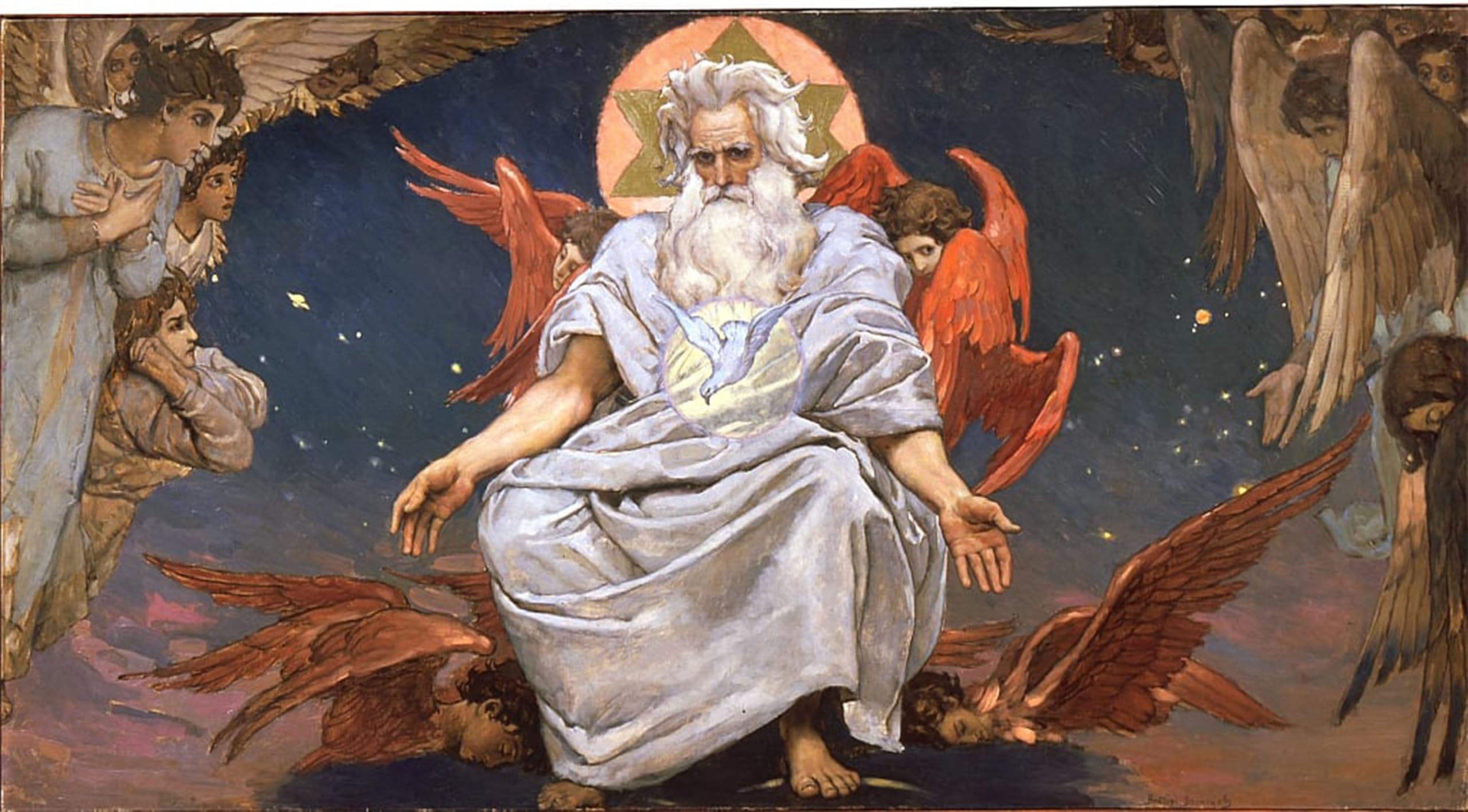 Lienzo de alta calidad Dios Padre de Vasnetsov, elegante pintura mural de 60x90cm 5