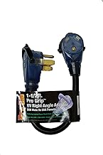 Pro Grip 1.5 Ft. (18 Inch) 50A Male to 30A Female Right Angle Adapter with Pro Grip Handle and Lighted Ends