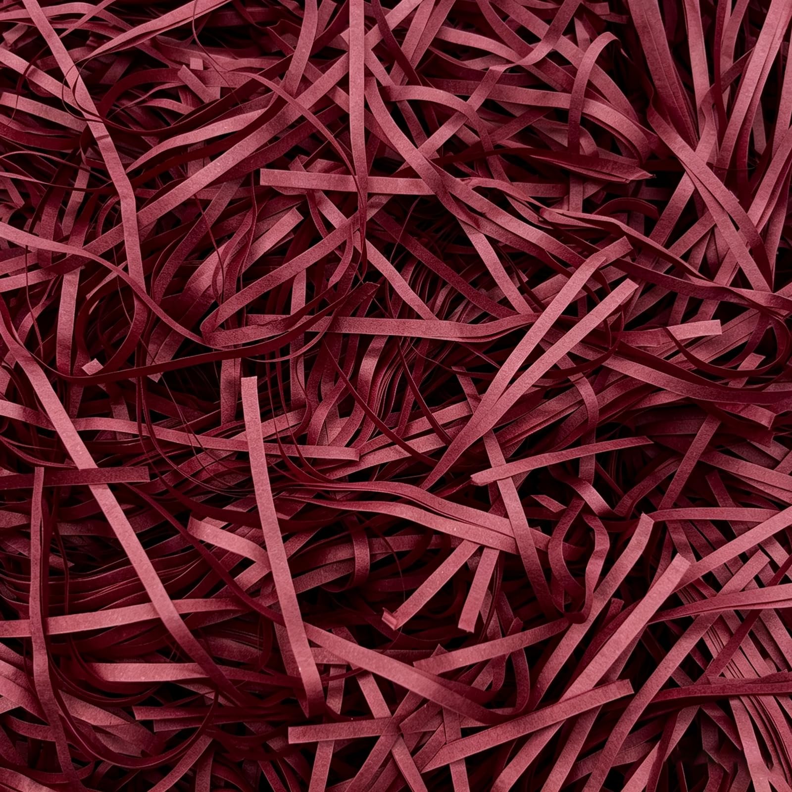 2 LB Burgundy Raffia Paper Shreds Filler, Raffia Grass Paper Shreds