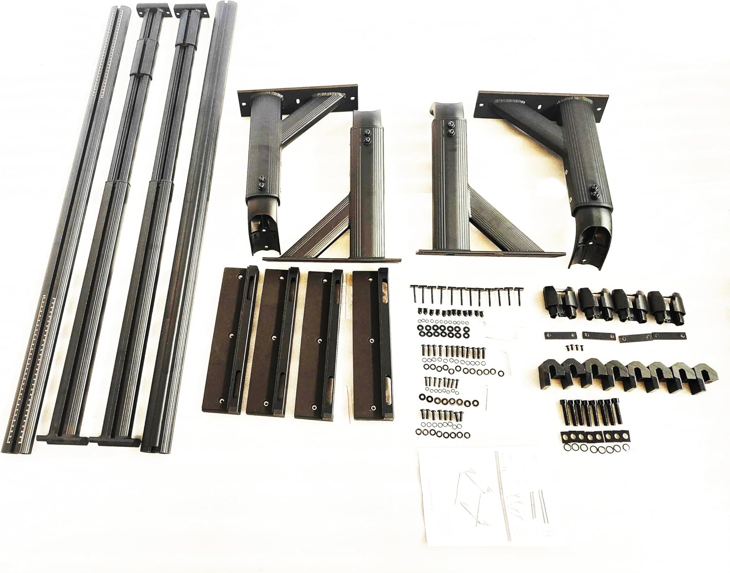 Black Horse Spike Adjustable Bed Rack & Cargo Platform Compatible with 2005-2024 GMC Sierra 1500/2500 HD/3500 HD, Chevy Silverado 1500/2500 HD/3500 HD, Ford F-150/F-550, Ram 1500/3500,Tundra,Titan.