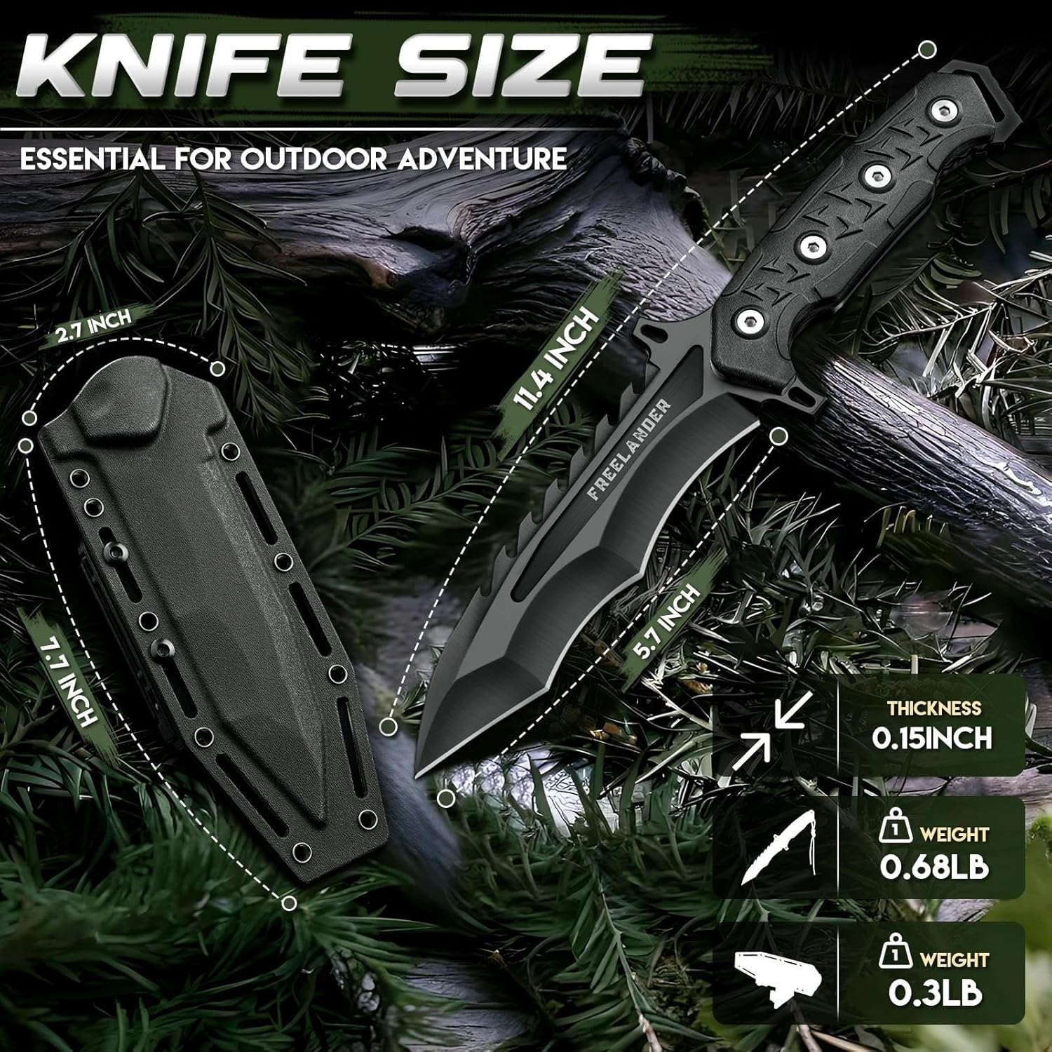 Freelander Survival Knife Bundle With Japanese Machete