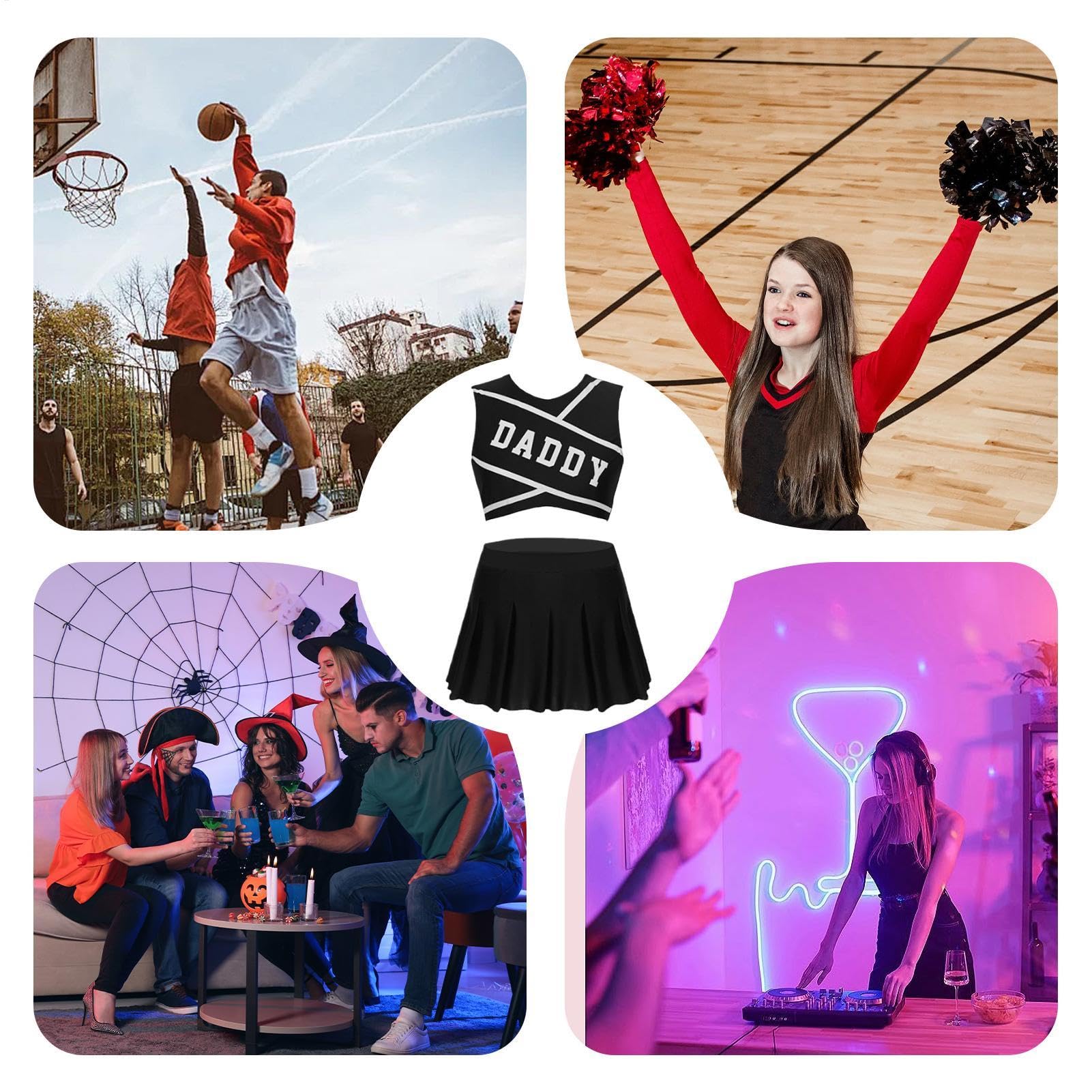 Lencería de animadora para mujer, lencería de animadora a la moda, traje sexy de animadora | Uniformes de animadora cómodos, traje de animadora para mujer para fiesta de música, Halloween, día de la