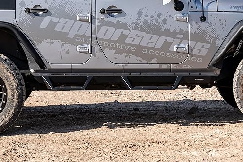 Miniatura 6 de Raptor Series Magnum RT Gen 2 Drop Steps - Estribos negros para Wrangler JK Unlimited 2007-2018 de 4 puertas