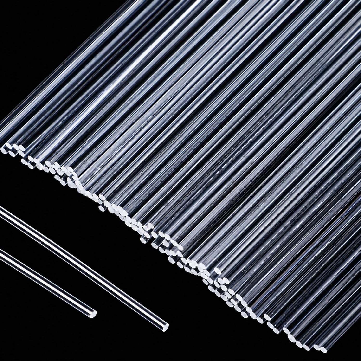 120 Pcs Cake Topper Sticks Acrylic Rods 8 Inch × 2 mm Clear Cake Dowels Round Plastic Strip for Cupcake CakePops Lollipop DIY Crafts