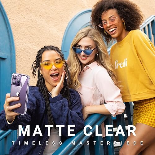 Miniatura 141 de TORRAS - Funda a prueba de golpes para iPhone 14 (contra caídas de grado militar de 10 pies), elegante, parte trasera translúcida y borde suave