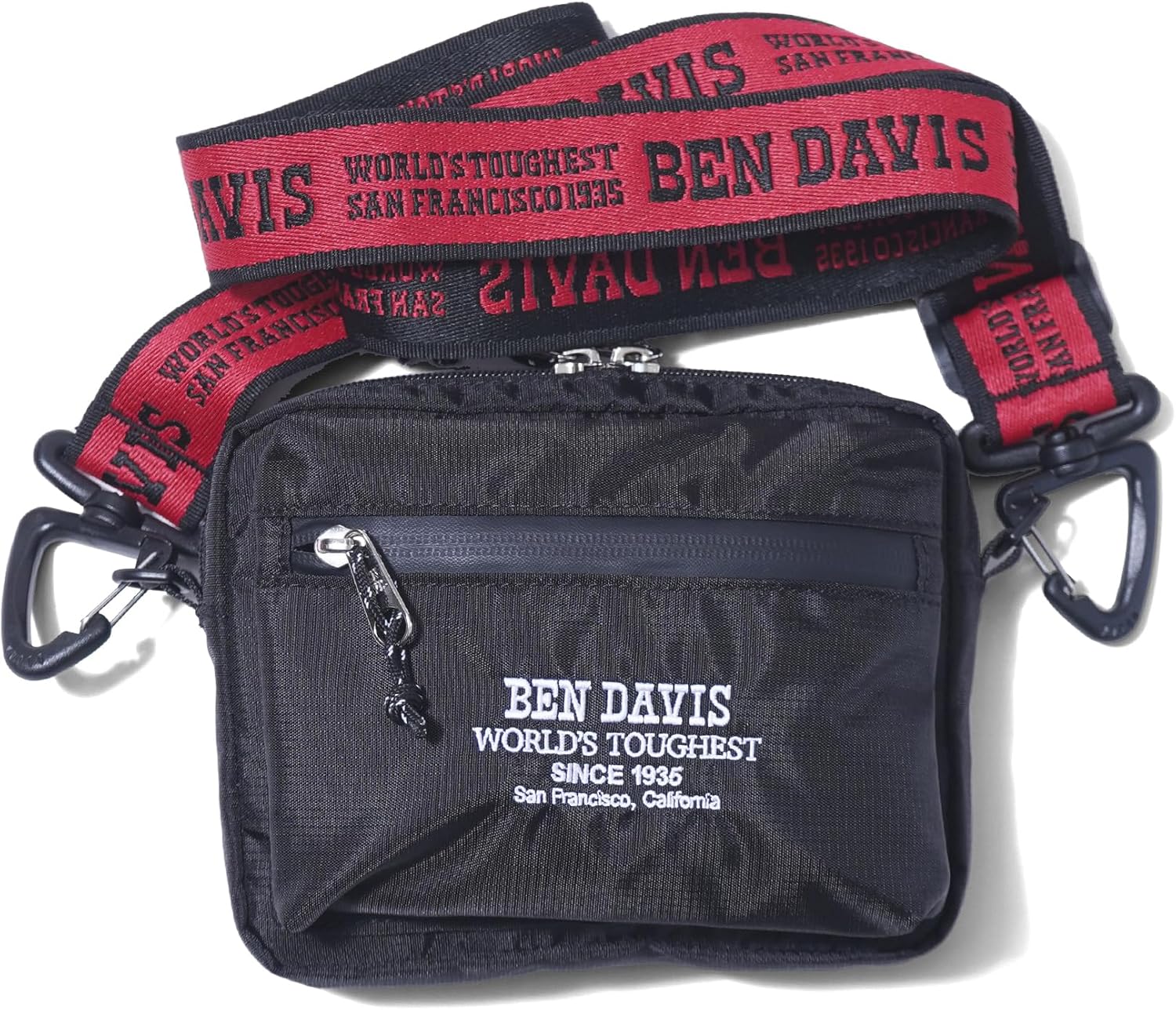 Ben Davis BDW-8474 BK Logo Tape Shoulder Bag