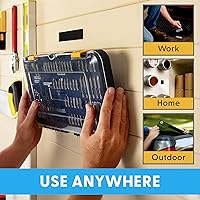 Vista 6 de Fuerza industrial, paquete de 2 cintas adhesivas negras de 10 pies para interiores y exteriores, cierre autoacoplable compatible con 3M SJ3550