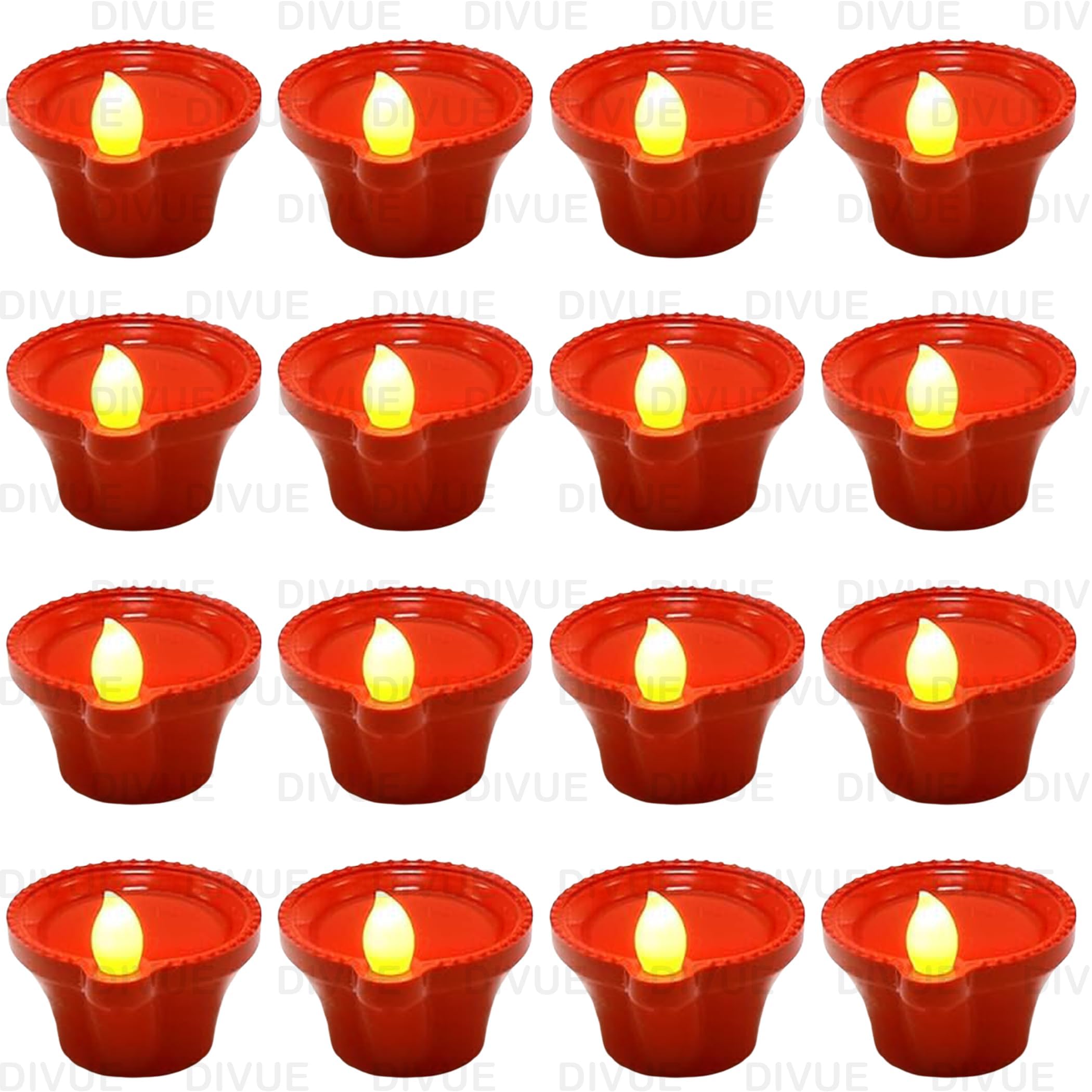 NAXUE Water Sensor Diya Lights Electric Flameless & Smokeless LED Diyas | Eco-Friendly Led Diyas Candle E-Diya Warm Ambient Lights for Home Decor, Diwali Festivals Decoration, Christmas New Year (24)