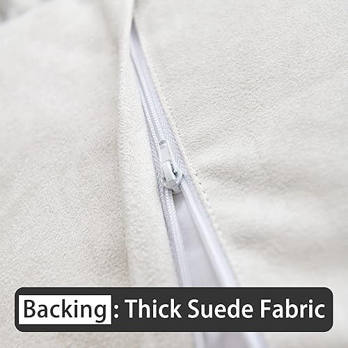 Miniatura 3 de Foindtower Paquete de 2 fundas de cojín cuadradas de piel sintética de Mongolia, nueva serie de lujo, estilo merino para sala de estar, sofá,