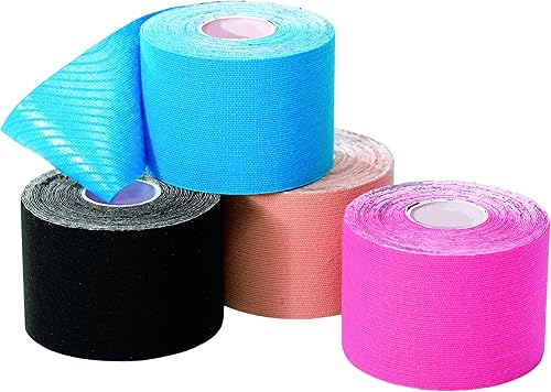Miniatura 7 de Cinta de kinesiología, 4 rollos de 2 pulgadas x 65.6 pies, impermeable, para deportes y atletismo, para atletas, para fisioterapéuticos, cinta