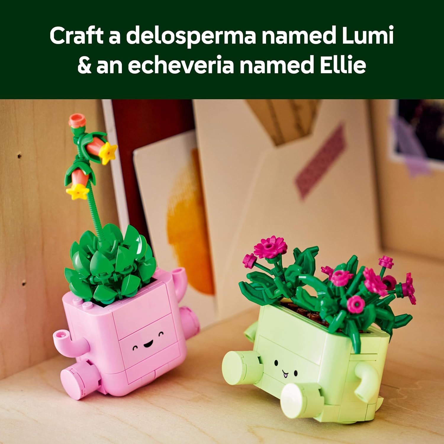 LEGO Botanicals Rocking Plants - Artificial Flowers Set - incl. 2 Faux Plants & 2 Pastel Coloured Pots for Bedroom Decor - DIY Gift Idea for 9+ Year Old Girls & Adults - 11506 — image 3