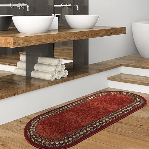 Miniatura 151 de Antep Rugs Alfombras modernas con bordes de 2 x 7 pies antideslizantes (antideslizante) de perfil bajo con parte trasera de goma para interiores