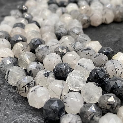 Miniatura 3 de ABCGEMS - Cuentas de ágata dendrítica de Madagascar (técnica avanzada de incisión de estrellas para una dispersión óptima de la luz y brillo) Chakra