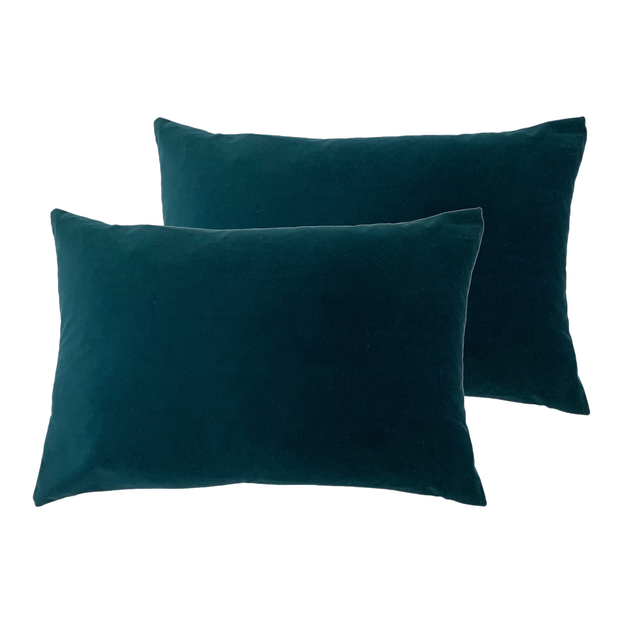 Furn. Contra Twin Pack Cushions - Teal & Green - Polyester Filled
