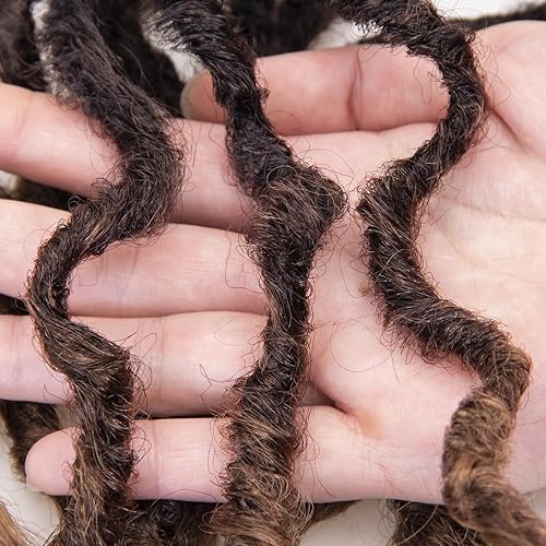 Miniatura 130 de 8 paquetes de rastas de cabello sintético de ganchillo de 18 pulgadas, rastas sintéticas bohemias con extremos rizados, cabello de ganchillo suave